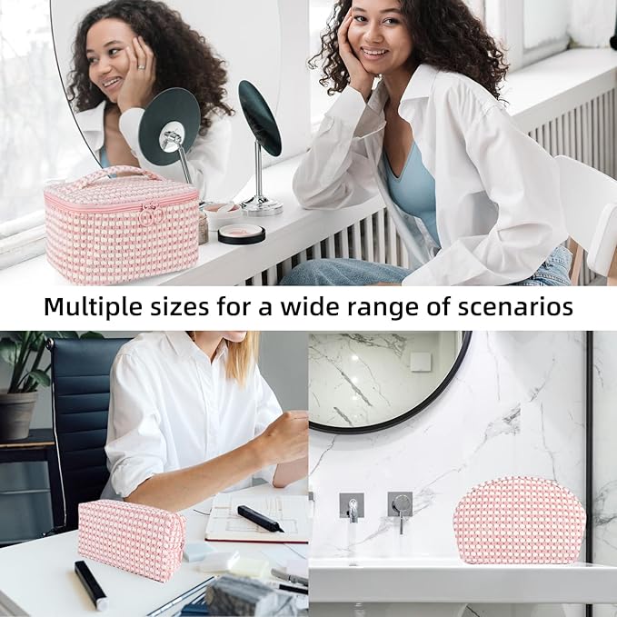 Emily | Stylish & Versatile Soft Corduroy Cosmetic Pouch Set