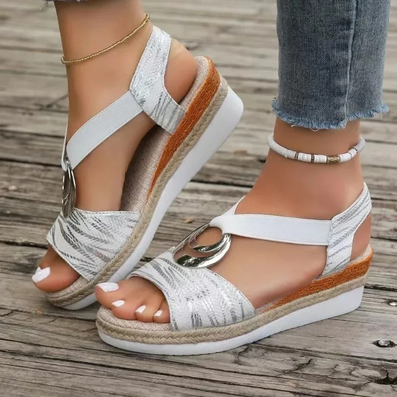Sarah | Boho Chic Circle Accent Sandals
