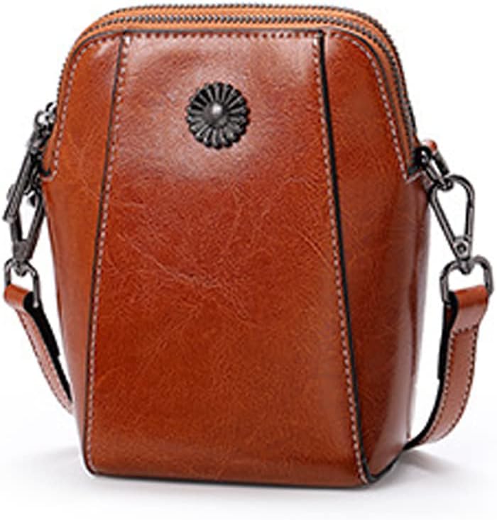 Adriana | Compact Anti-Theft Leather Crossbody Bag