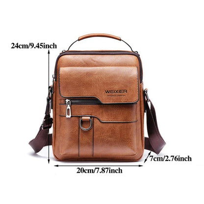 Abraham | Men's Leather Small Crossbody Messenger Bag
