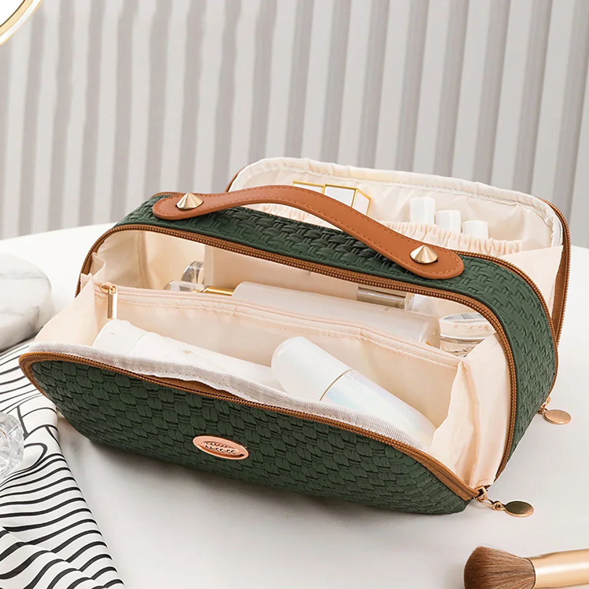 Jemma | Large Capacity Waterproof Cosmetic Makeup Travel Bag