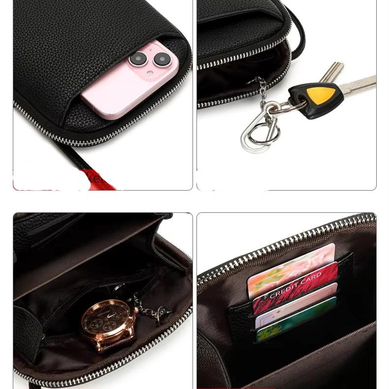 Artemis | Small Compact Chic Leather Crossbody Phone Bag