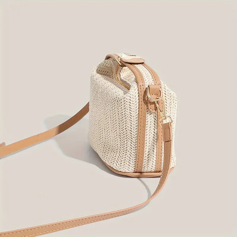 Elyse | Women's Small Woven Straw Crossbody Handbag