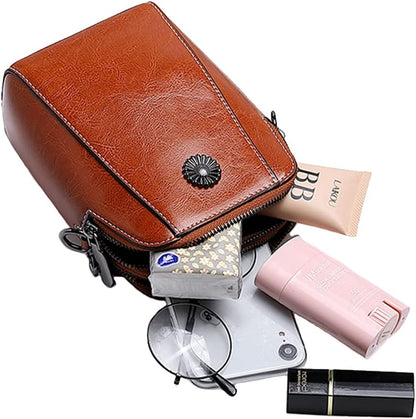 Adriana | Compact Anti-Theft Leather Crossbody Bag
