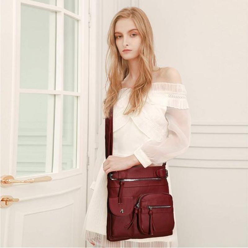 Kallie | Vegan Mushroom Multi-Pocket Crossbody Bag