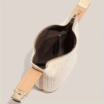 Elyse | Women's Small Woven Straw Crossbody Handbag