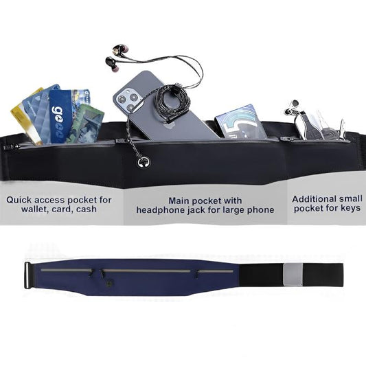 Edward | Ultra-Thin Running Belt Bum Bag with Headphone Port