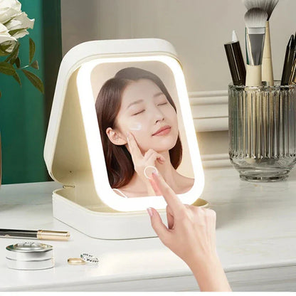 Kori | Portable LED Lighted Mirror Travel Makeup Case