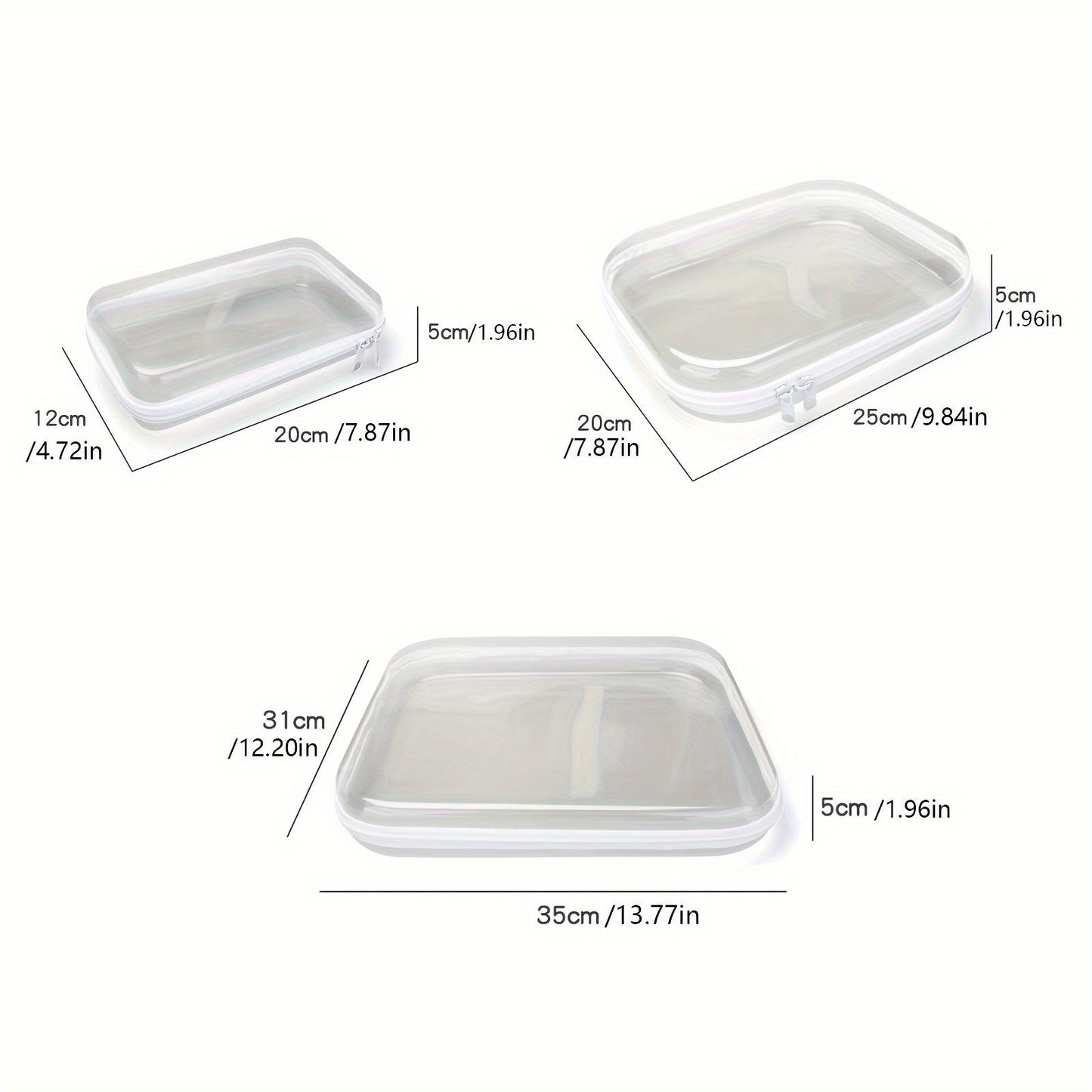 Ensley |  Sleek, Practical, and Organized Transparent Bag Set