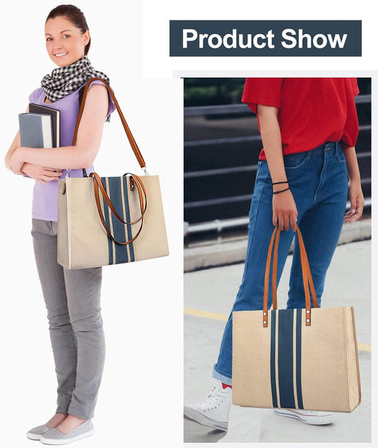 Patrick | Canvas Crossbody Laptop Tote