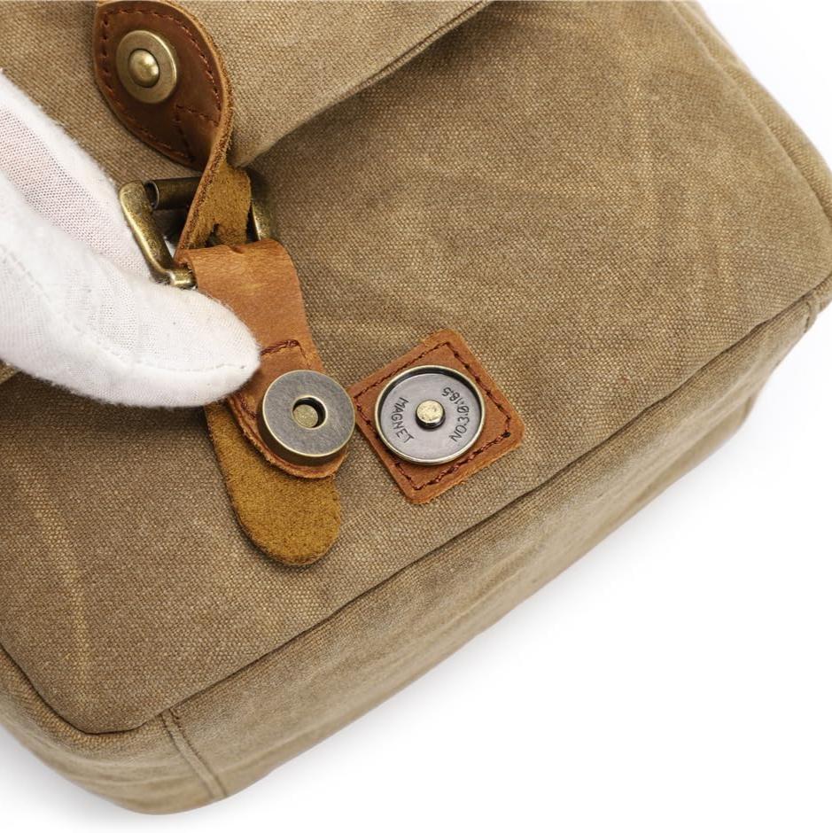 Lennox | Vintage Canvas Crossbody Camera Bag