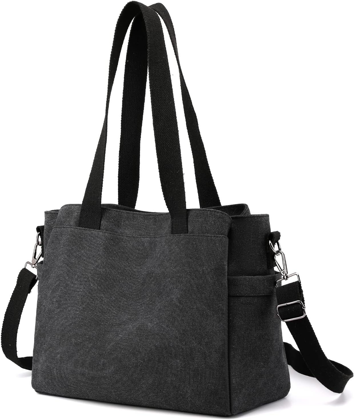 Nyomi | Multi-Pocket Canvas Crossbody Tote Bag
