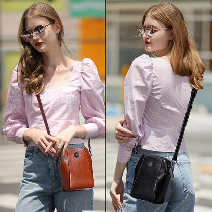 Adriana | Compact Anti-Theft Leather Crossbody Bag