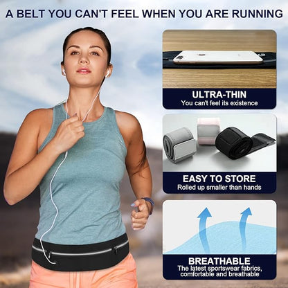 Edward | Ultra-Thin Running Belt Bum Bag with Headphone Port