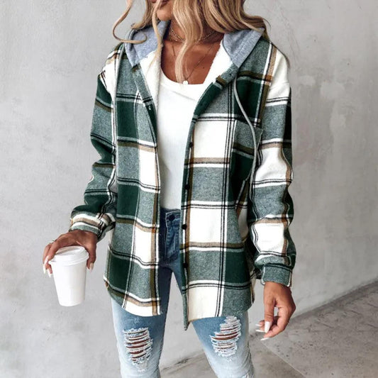 Emilia | Trendy and Cozy Checkered Outerwear Jacket