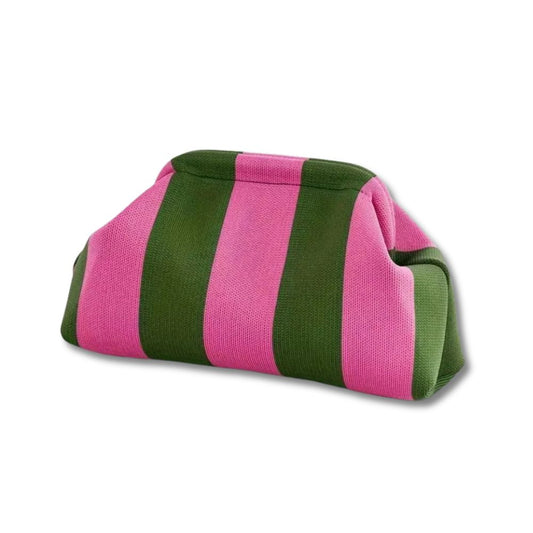 Lanie | Stylish & Versatile Striped Cosmetic Clutch
