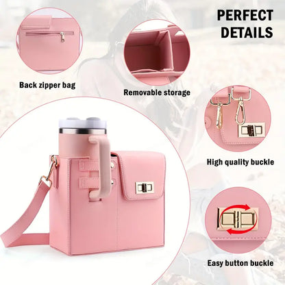 Louisa | Stylish & Multi-Functional Crossbody Messenger Water Cup Holder Bag