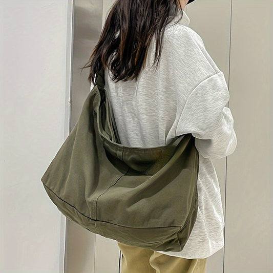Selah | Large Canvas Crossbody Messenger Bag