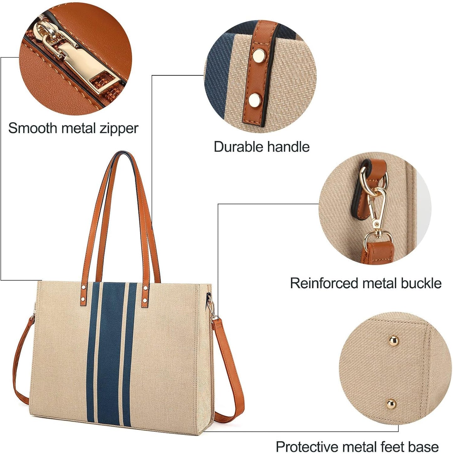Patrick | Canvas Crossbody Laptop Tote