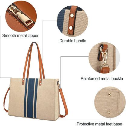 Patrick | Canvas Crossbody Laptop Tote