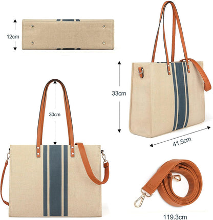 Patrick | Canvas Crossbody Laptop Tote