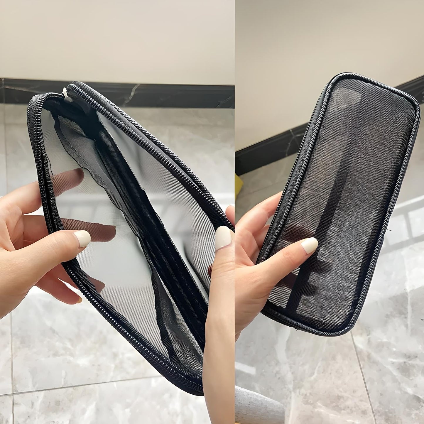 Celia | Breathable Mesh Design Brush Bag