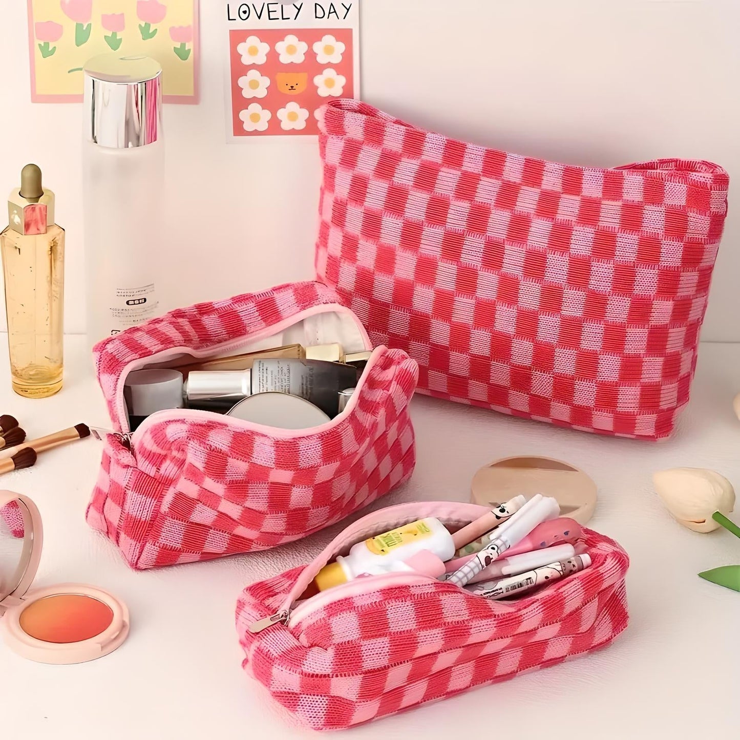 Jessica | Stylish & Practical 3-Piece Makeup Bag Set