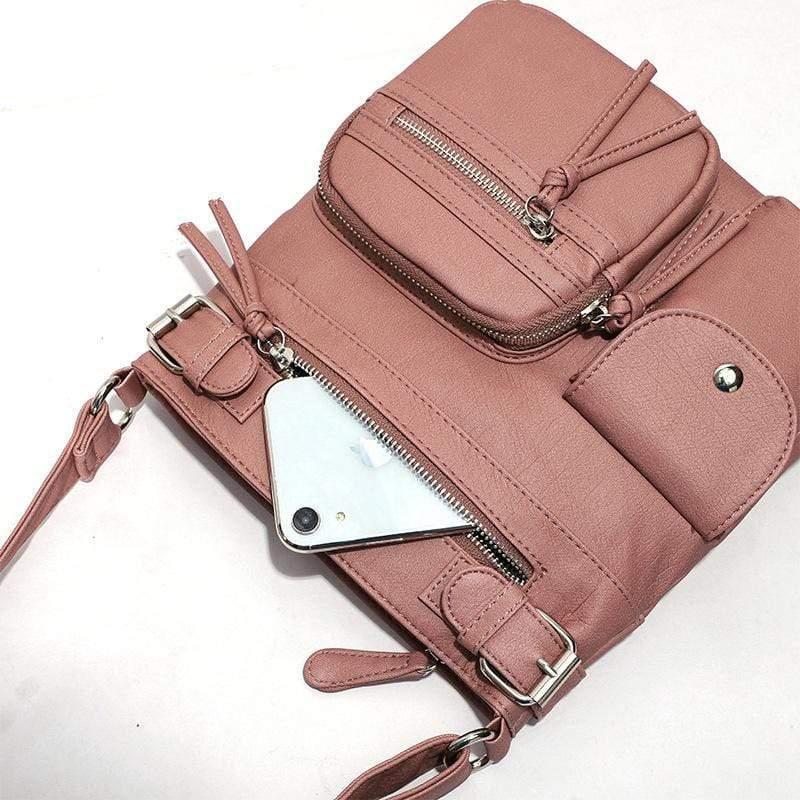 Kallie | Vegan Mushroom Multi-Pocket Crossbody Bag