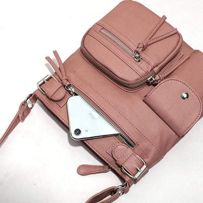 Kallie | Vegan Mushroom Multi-Pocket Crossbody Bag