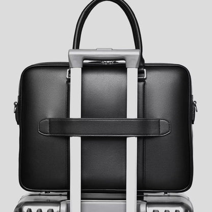 Omar | Leather Business Laptop Briefcase Crossbody Handbag