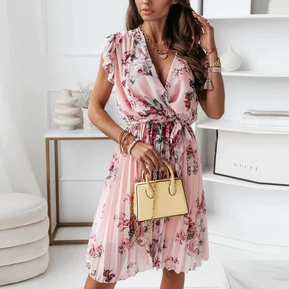 Enchanting Floral Midi Sundress - ATHENA Collection - Lizabella Fashion