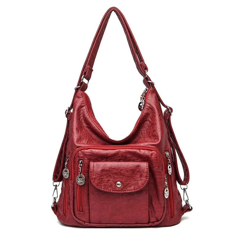 Vanessa | Women's Vintage Leather Crossbody Hobo Handbag