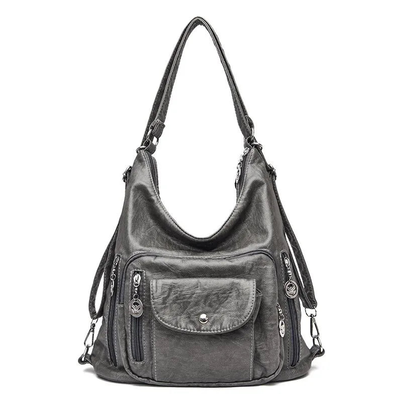Vanessa | Women's Vintage Leather Crossbody Hobo Handbag