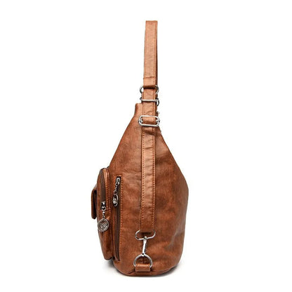 Vanessa | Women's Vintage Leather Crossbody Hobo Handbag