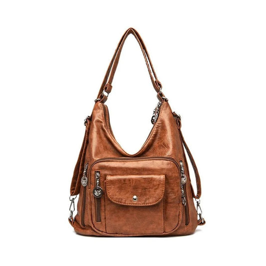 Vanessa | Women's Vintage Leather Crossbody Hobo Handbag