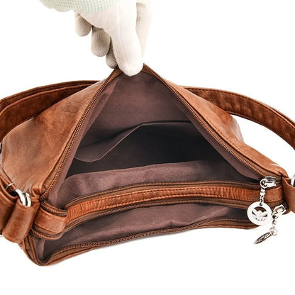 Vanessa | Women's Vintage Leather Crossbody Hobo Handbag