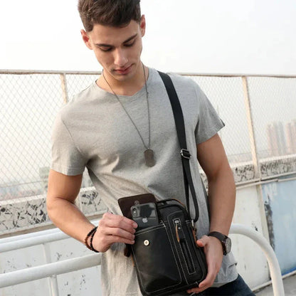 Victor | Men's Leather Crossbody Handbag