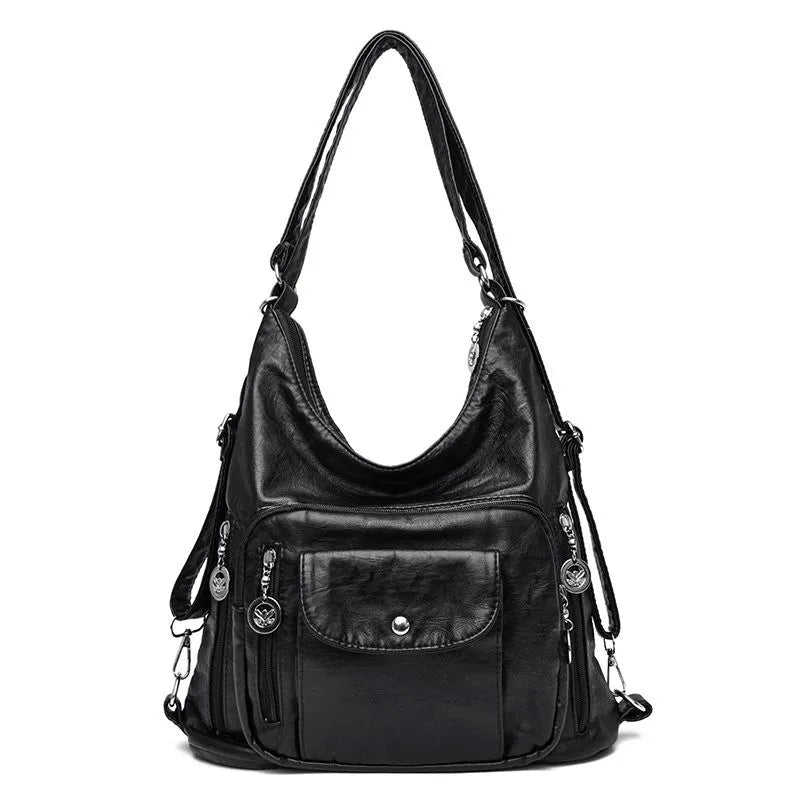 Vanessa | Women's Vintage Leather Crossbody Hobo Handbag