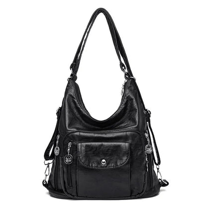 Vanessa | Women's Vintage Leather Crossbody Hobo Handbag