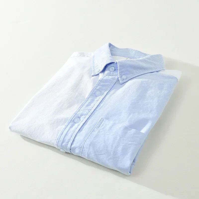 Blue Patchwork Shirt – Stylish & Comfortable