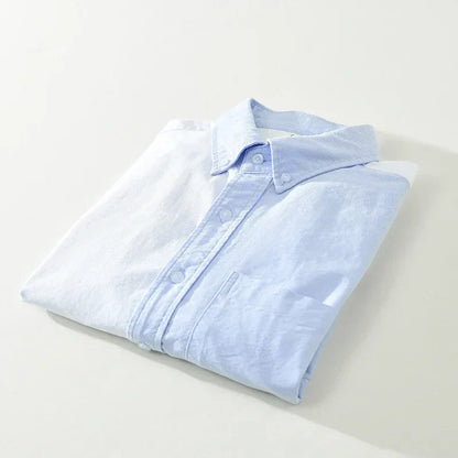 Blue Patchwork Shirt – Stylish & Comfortable