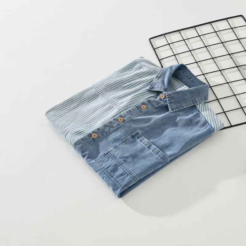 Striped Cotton Shirt – Modern & Comfortable