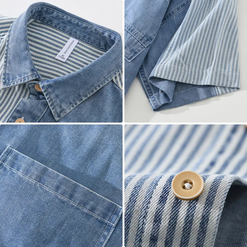 Striped Cotton Shirt – Modern & Comfortable