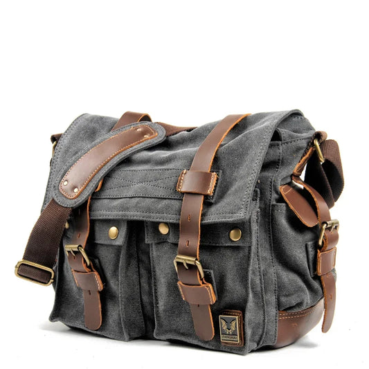 Peter | Rugged Canvas Men's Crossbody Messenger Bag