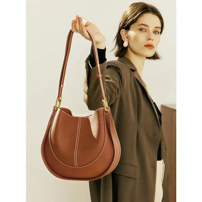 Chaya | Women's Leather Crossbody Messenger Saddle Bag