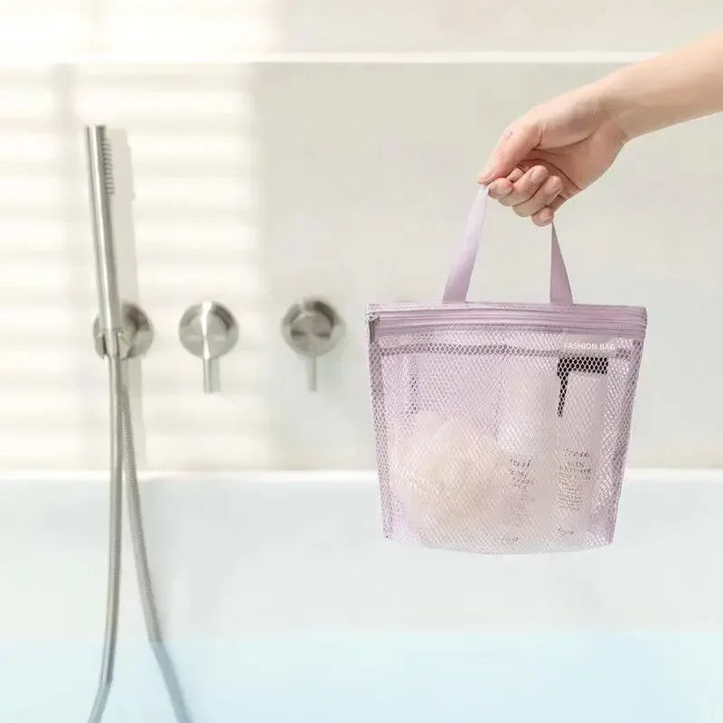 Eliza | Lightweight Mesh Toiletry Shower Bag
