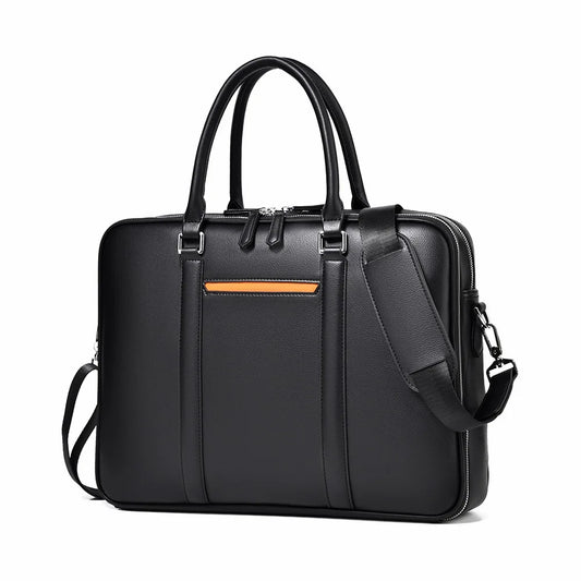 Omar | Leather Business Laptop Briefcase Crossbody Handbag