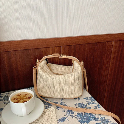 Elyse | Women's Small Woven Straw Crossbody Handbag