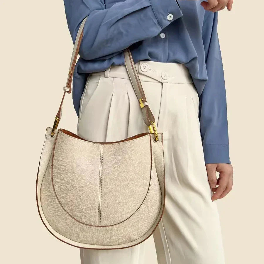 Chaya | Women's Leather Crossbody Messenger Saddle Bag