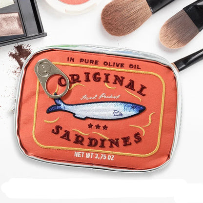 Cathy | Embroidered Cat-Fish Cosmetic Bag